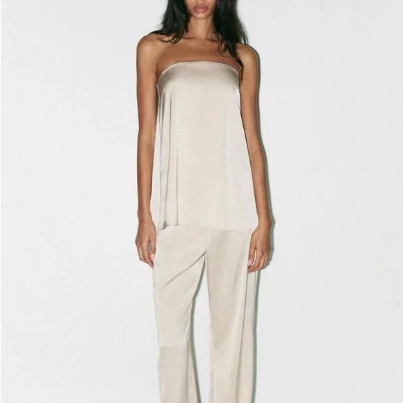 ZARA Strapless Satin Effect Top – Size XL – New without tags 🤍 - Picture 2 of 15